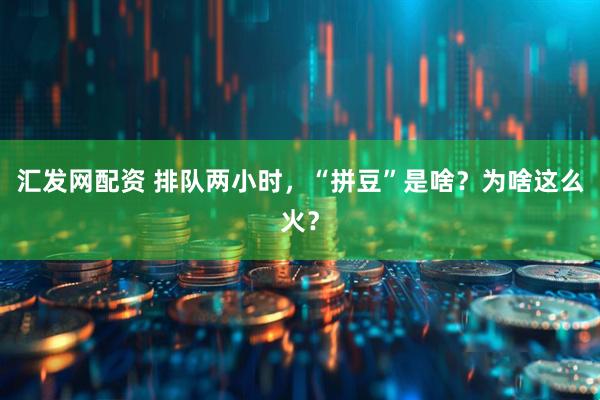 汇发网配资 排队两小时，“拼豆”是啥？为啥这么火？